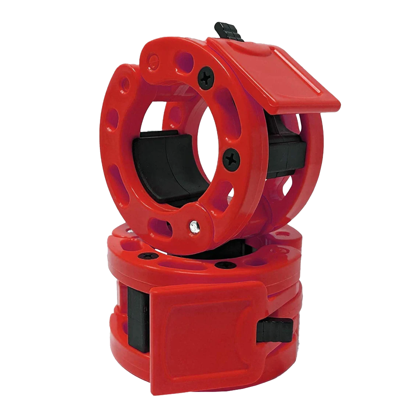 Clout Fitness Pro Barbell Clamps Red