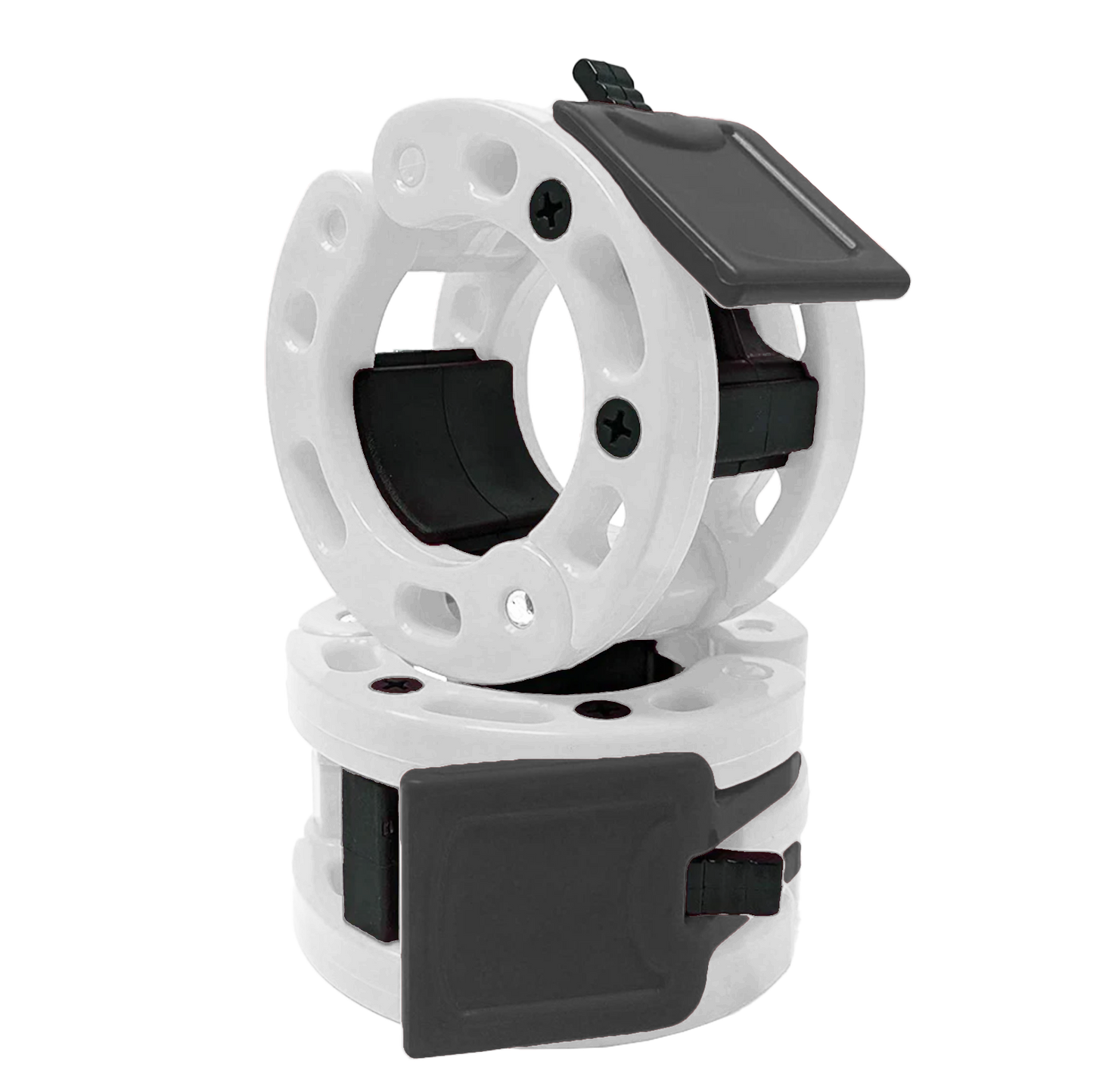 Clout Fitness Pro Barbell Clamps - White/black