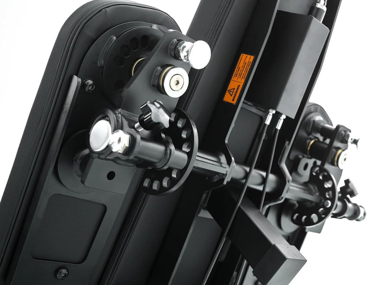 Close-up of bench adjustment mechanism