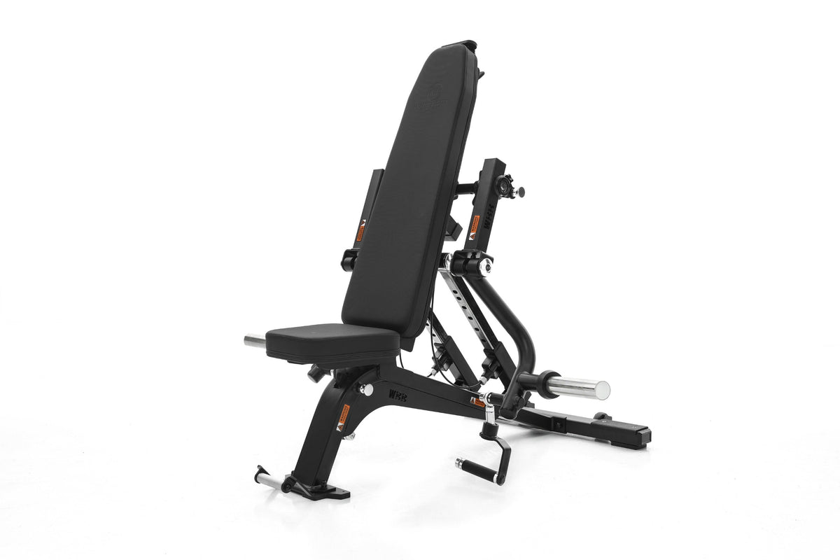 Bicep attachment side view; bench sold separately