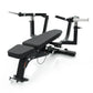 Chest press attachment mounted on bench; bench sold separately