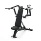 Chest press in upright setup; bench sold separately