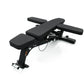 Bench with side pads extended