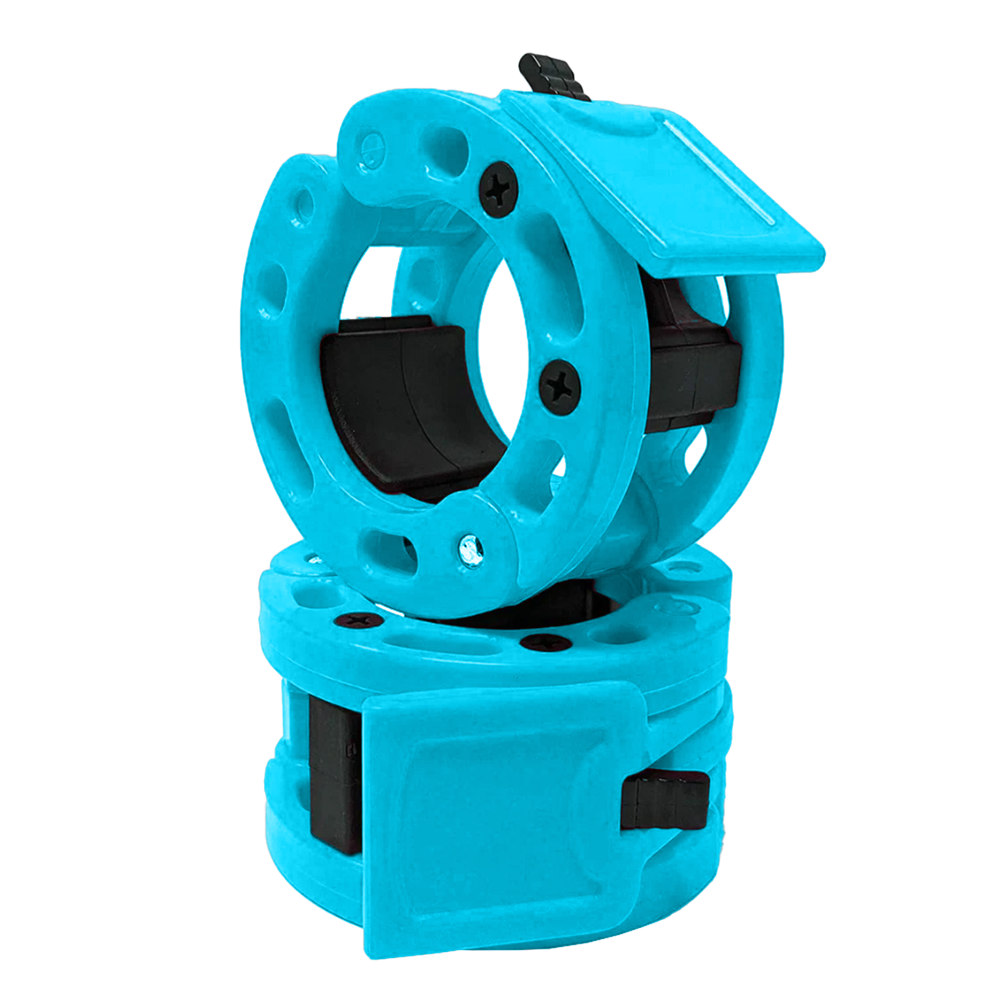 Clout Fitness Pro Barbell Clamps - Sky Blue