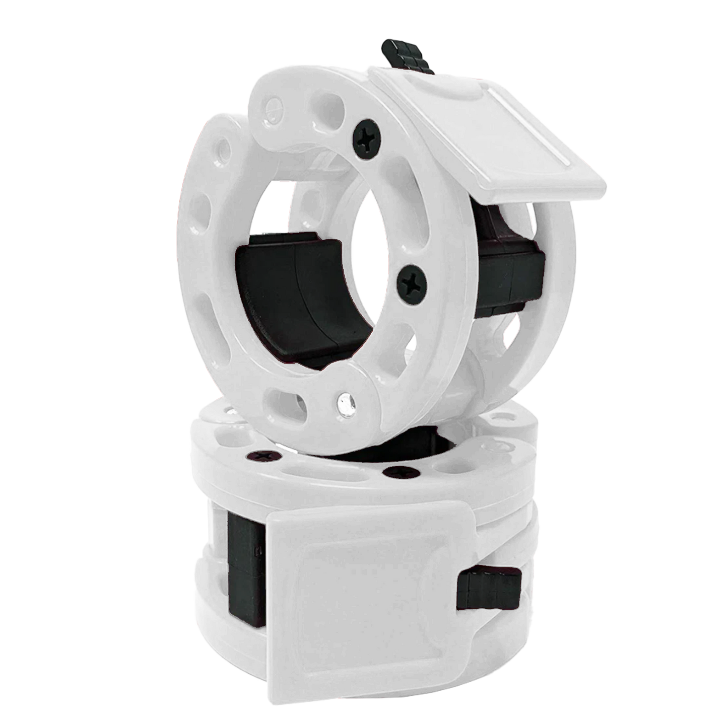 Clout Fitness Pro Barbell Clamps - White